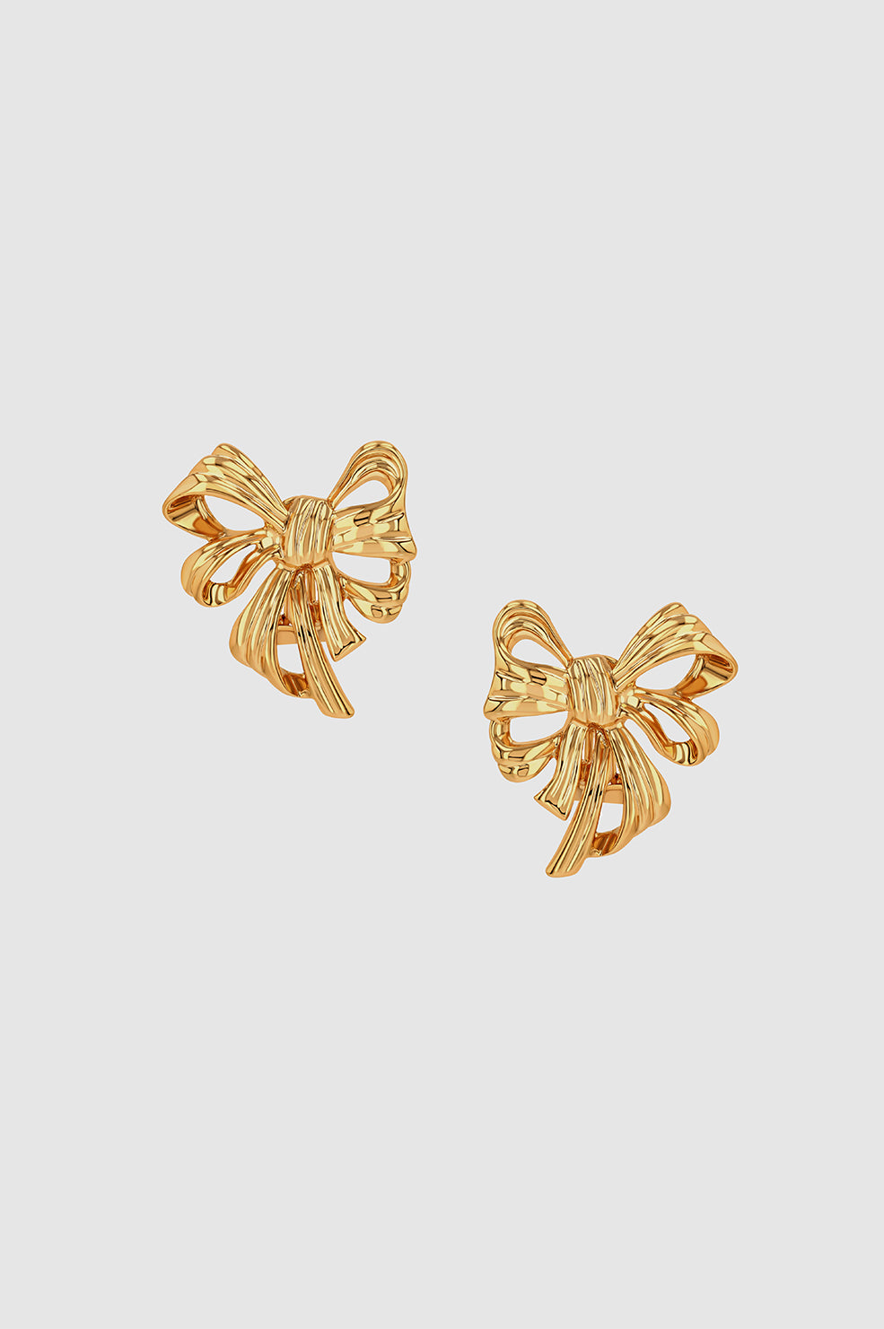 Bow Earrings - Gold