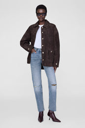 ANINE BING Bruno Jean - Destructed Antique Blue - On model Front second image