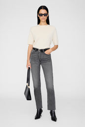 ANINE BING Bruno Jean - Ash Grey - on model Front View