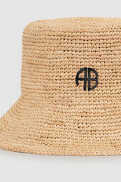 ANINE BING Cabana Bucket Hat - Natural - detail view
