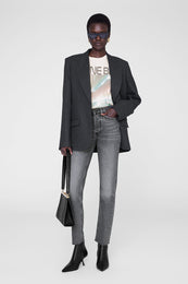 ANINE BING Cade Tee Northern Lights - Off White - On Model Second Image