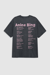 ANINE BING Cade Tee Smiley - Washed Grey - detail view