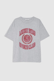ANINE BING Cade Tee Collegiate - Grey - front view