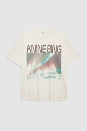 featured-img|ANINE BING Cade Tee Northern Lights - Off White - Front View