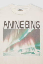 ANINE BING Cade Tee Northern Lights - Off White - Detail View