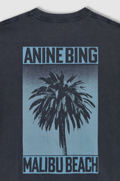 ANINE BING Cade Tee Palm - Washed Black - detail view