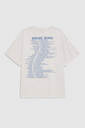 ANINE BING Cade Tee Wave - Heather Grey - back view