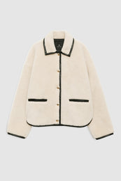 featured-img|ANINE BING Camden Jacket - Cream - Front View