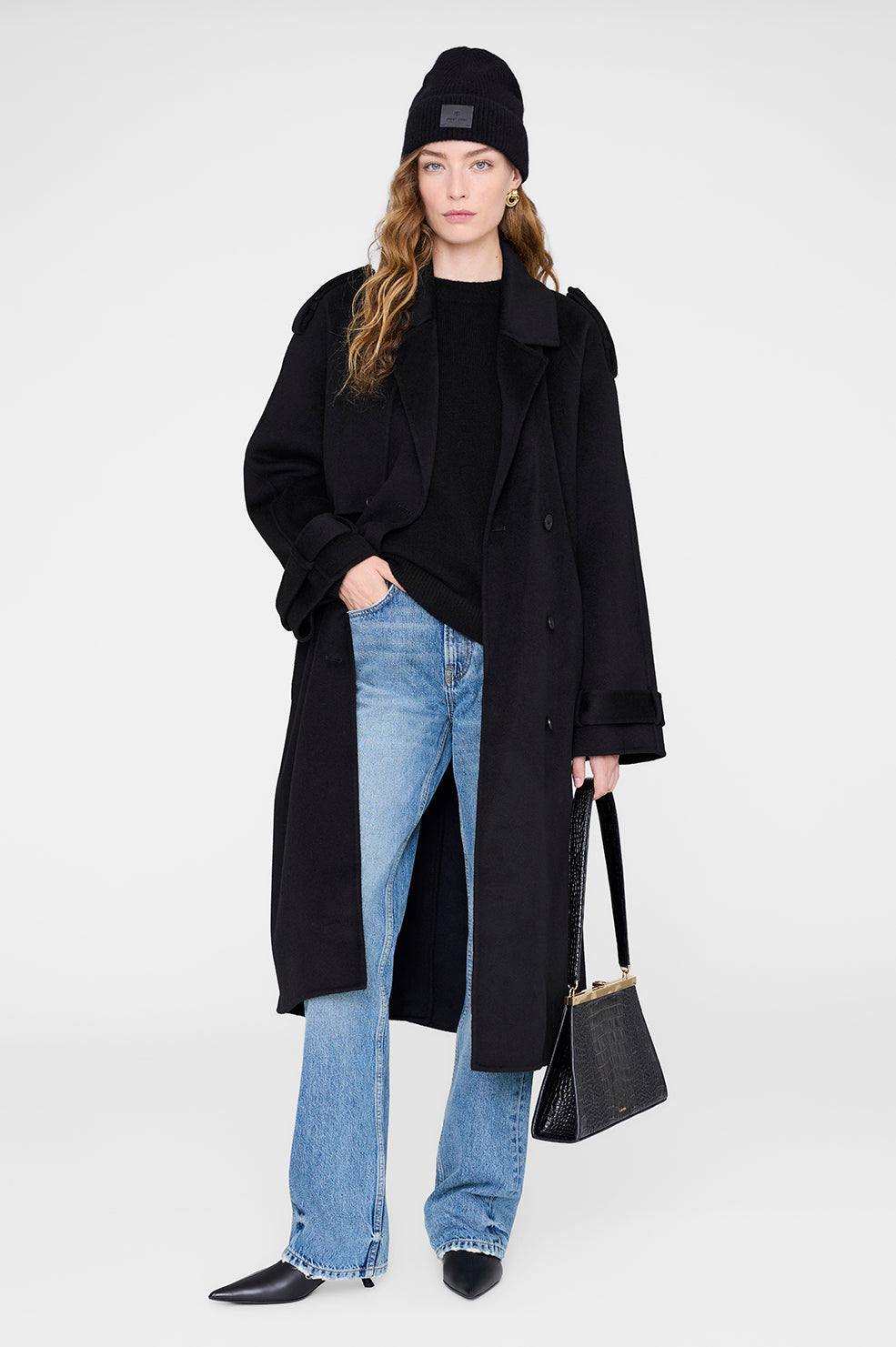 Carley Beanie - Medium Heather Grey Cashmere View 2