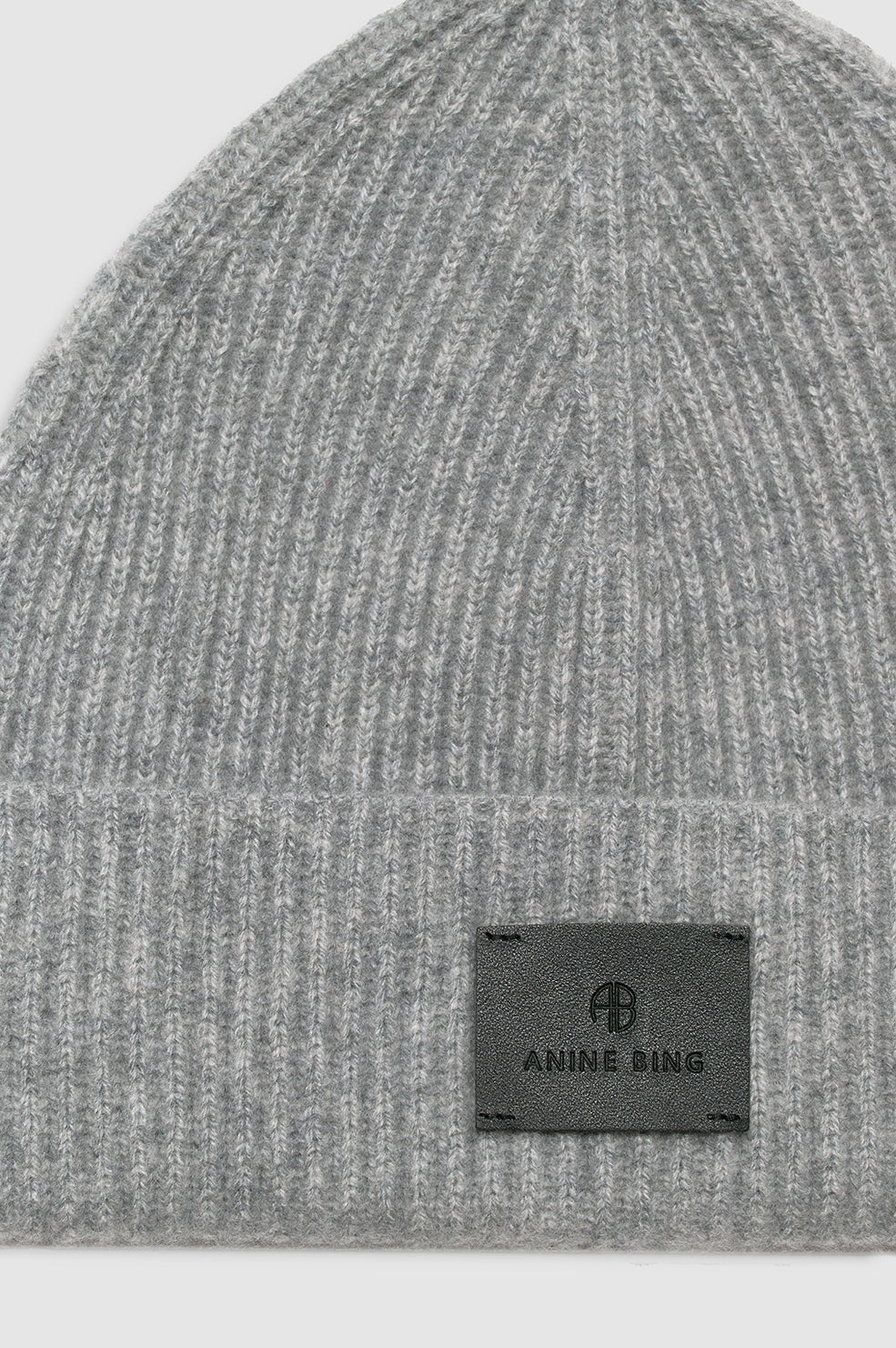 Carley Beanie - Medium Heather Grey Cashmere View 3