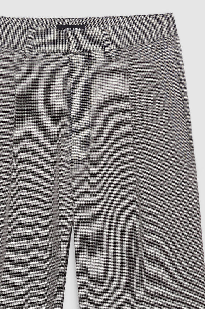 ANINE BING Carrie Pant - Black And White Mini Houndstooth