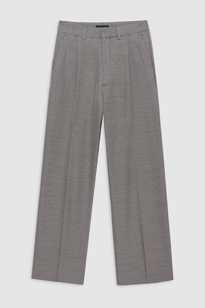 ANINE BING Carrie Pant - Black And White Mini Houndstooth