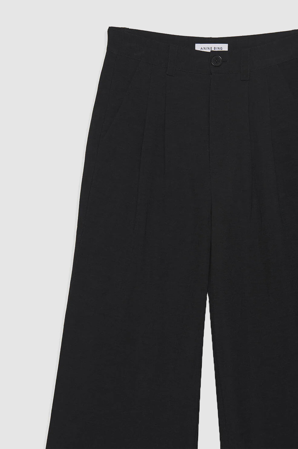 ANINE BING Carrie Pant - Black Linen Blend