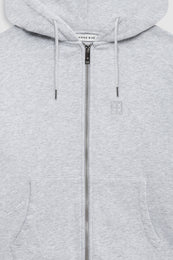 ANINE BING Casper Zip Up Bing - Grey Melange - detail view