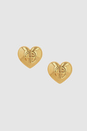 ANINE BING Chunky Heart Earrings - Gold