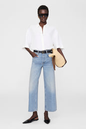 ANINE BING Coco Shirt - Ivory - On Model Front 