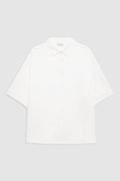 featured-img|ANINE BING Coco Shirt - Ivory - Front View 