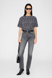 ANINE BING Cohen Tee - Grey Leopard - On Model Front