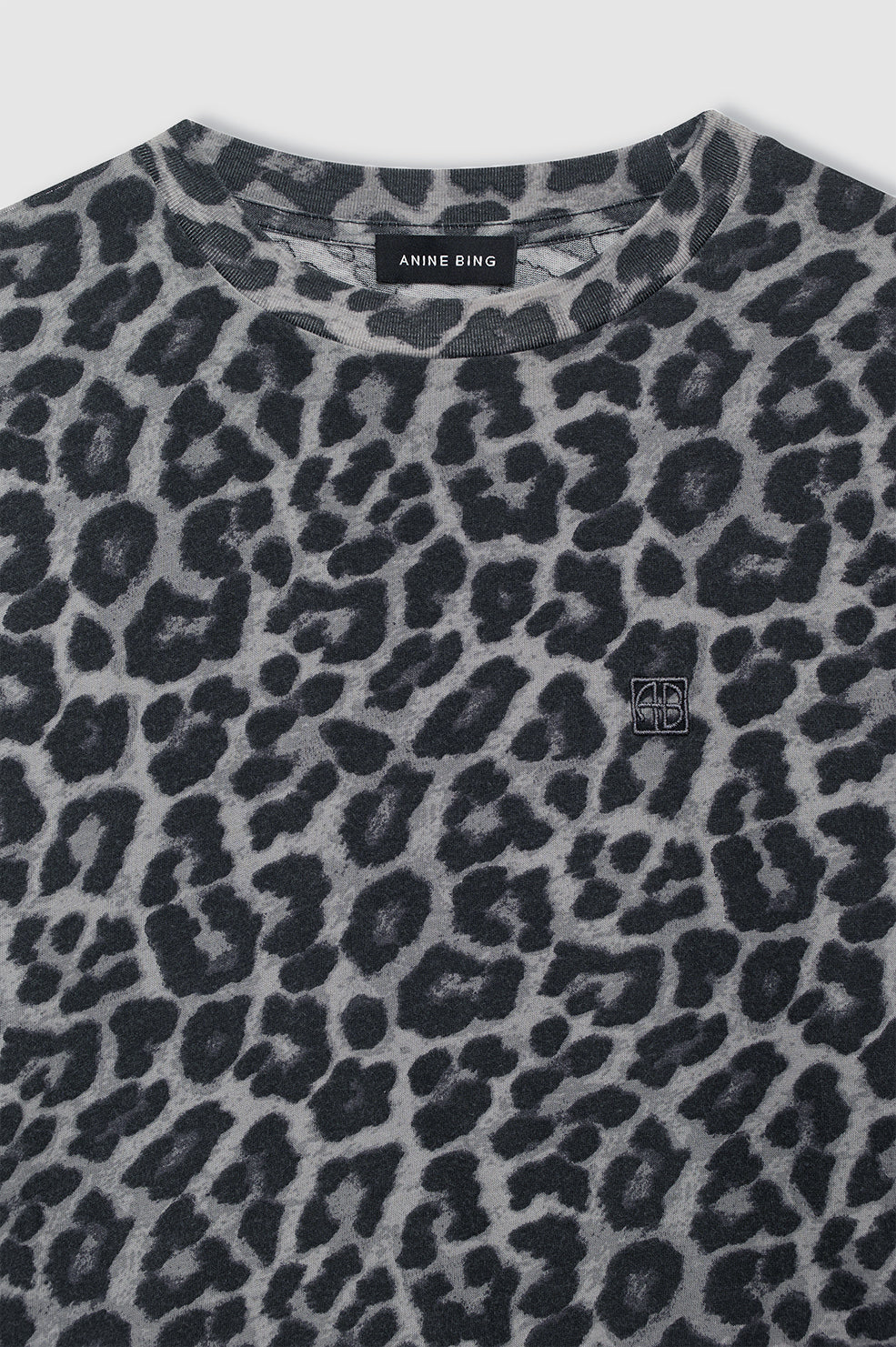 Cohen Tee - Grey Leopard View 4