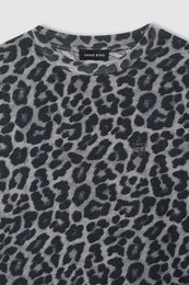 ANINE BING Cohen Tee - Grey Leopard - Detail View