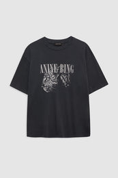 featured-img|ANINE BING Cohen Tee - Washed Black - Front View