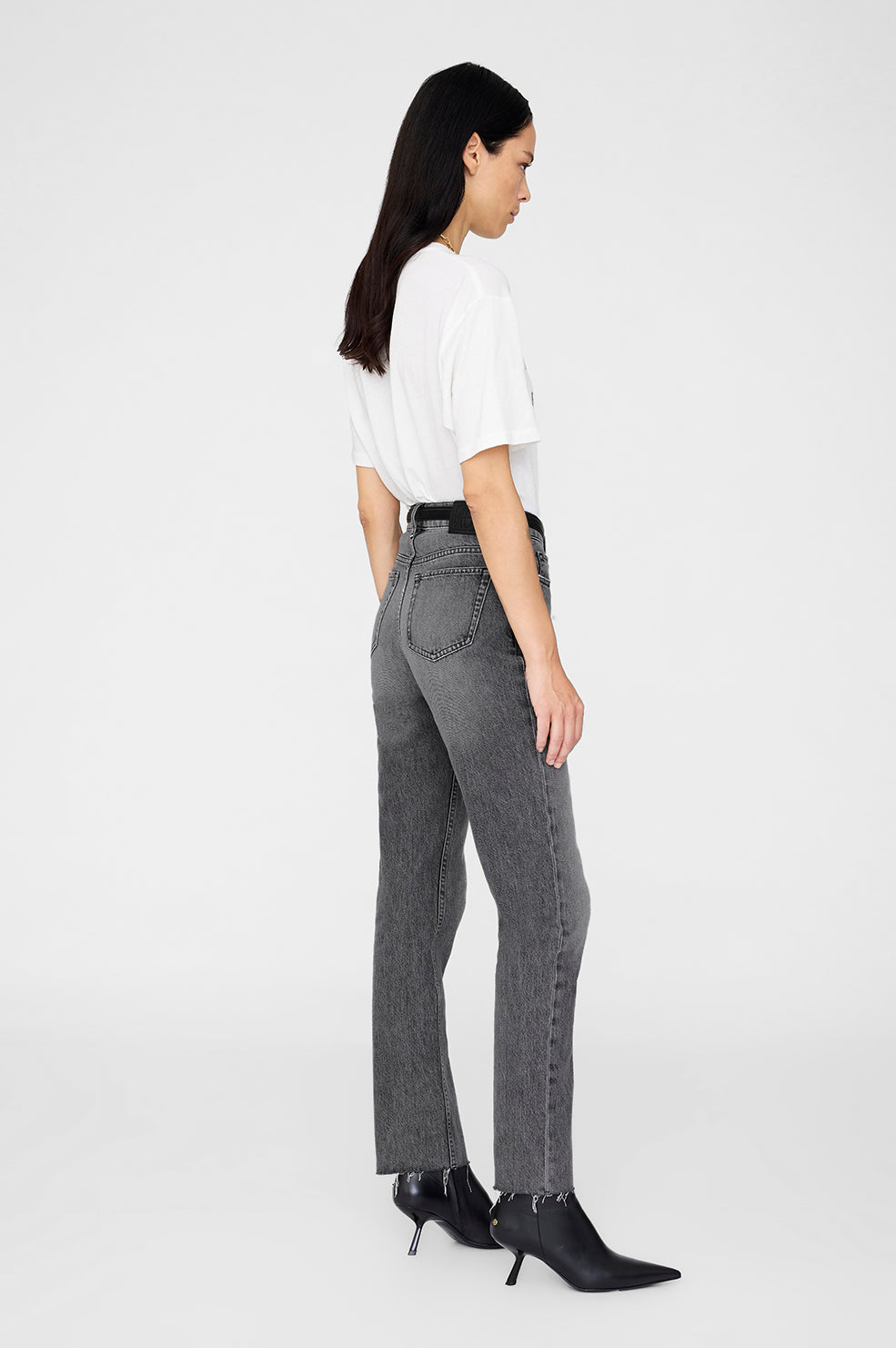 ANINE BING Cohen Tee Paris Stencil - Ivory - on model back