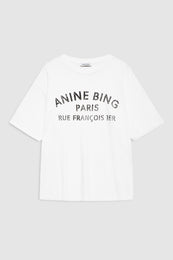 ANINE BING Cohen Tee Paris Stencil - Ivory - front view