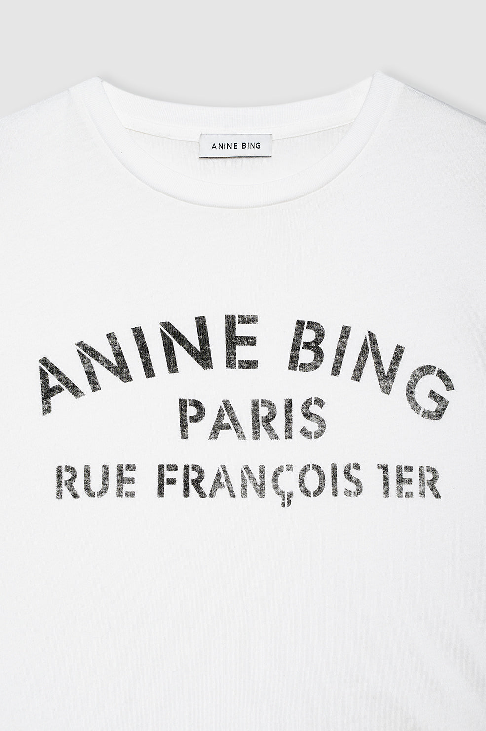 Cohen Tee Paris Stencil - Ivory View 4