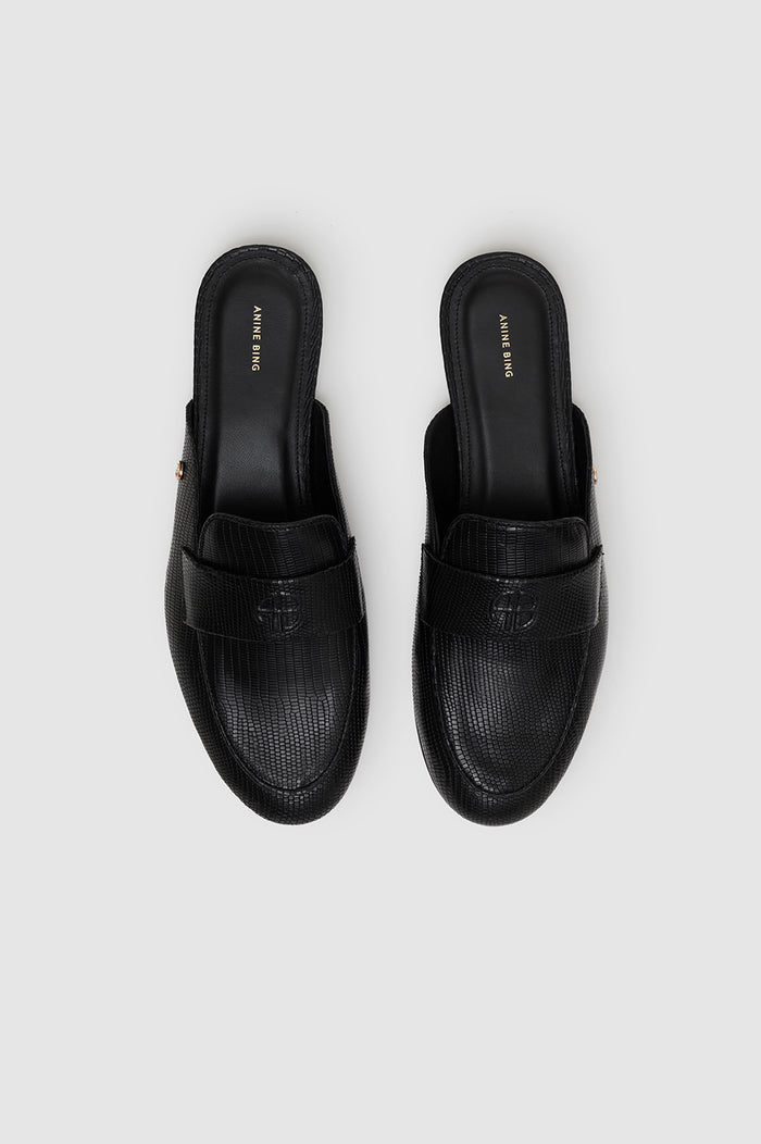 Corrine Mules - Mini Embossed Black 36