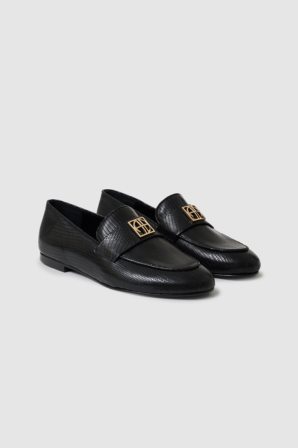 Corrine Loafers Monogram - Black Mini Embossed View 4