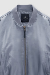 ANINE BING Cropped Leon Bomber - Dark Grey - detail view