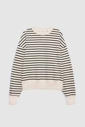 featured-img|ANINE BING Dean Sweatshirt - Black Stripe French Terry