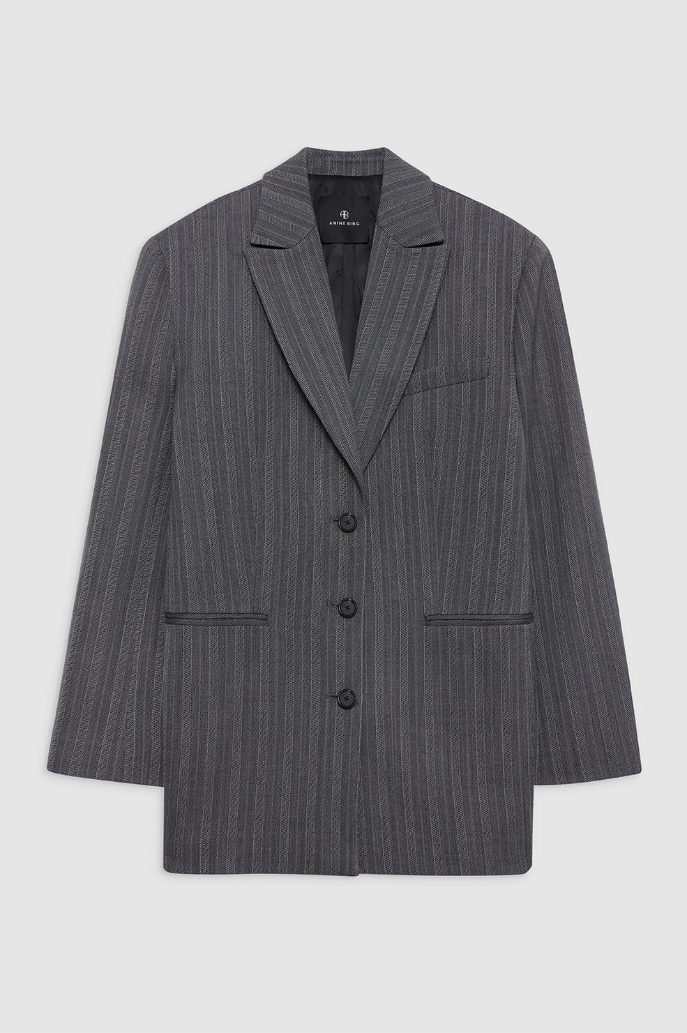 Declan Blazer - Black And Grey Stripe