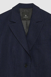 ANINE BING Declan Blazer - Navy Pinstripe