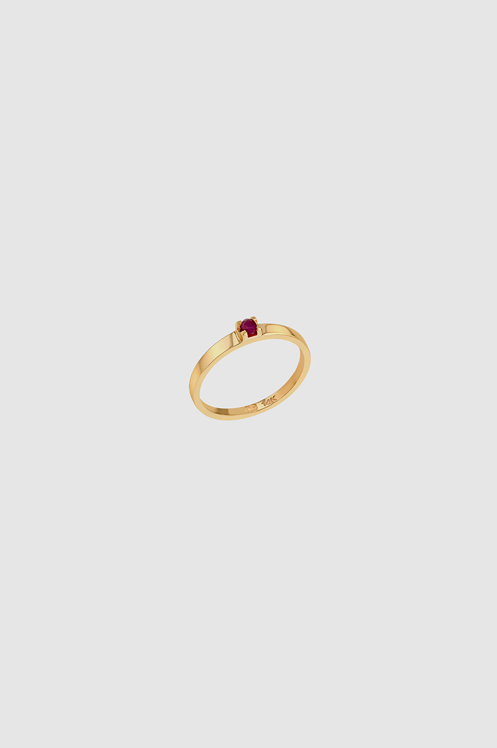 ANINE BING Delicate Ruby Pinky Ring - 14k Gold