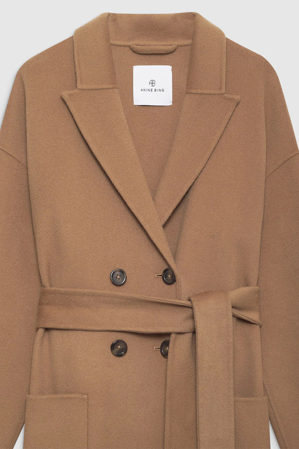 ANINE BING Dylan Coat - Camel Cashmere Blend