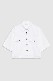 ANINE BING Edith Shirt - White - Front View 
