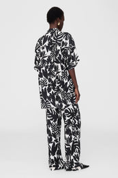 ANINE BING Elain Pant - Black Bird Of Paradise - On Model Back 