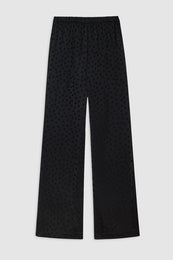 featured-img|ANINE BING Elain Pant - Black Dot Jacquard - Front View