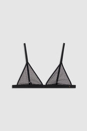 ANINE BING Eldra Bralette - Black Geometric Lace