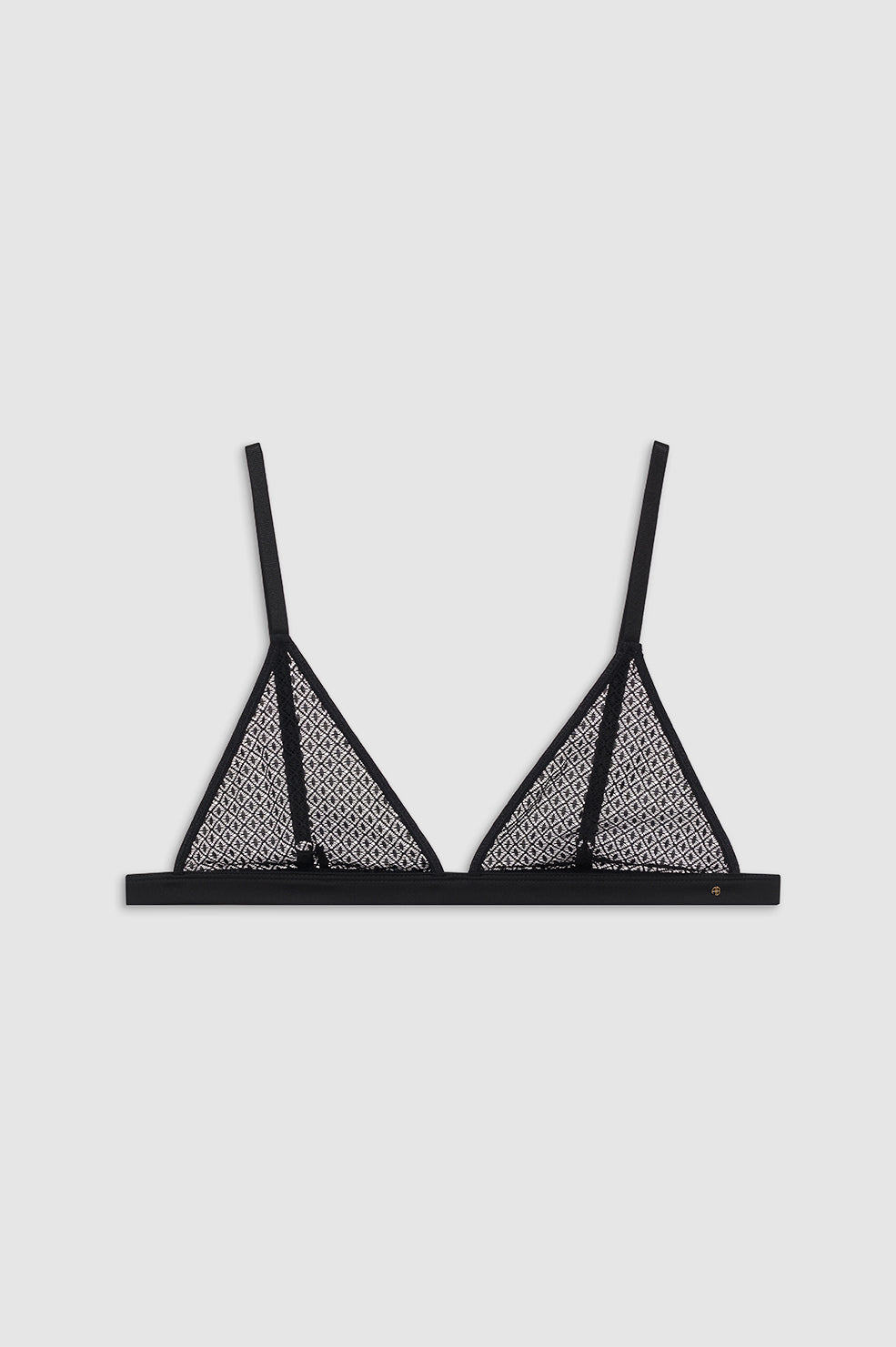 ANINE BING Eldra Bralette - Black Geometric Lace