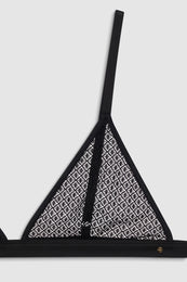 ANINE BING Eldra Bralette - Black Geometric Lace