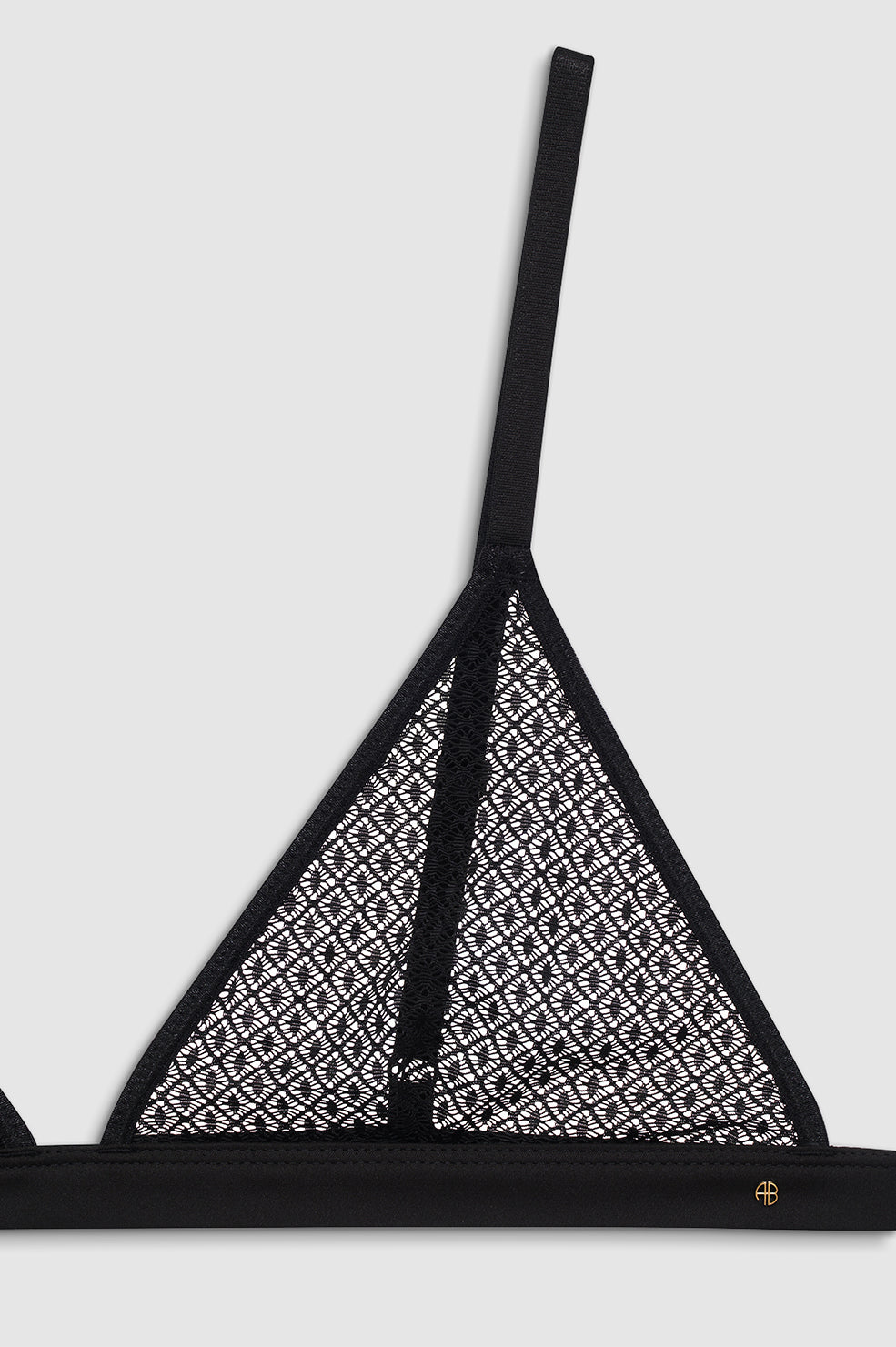 ANINE BING Eldra Bralette - Black Geometric Lace
