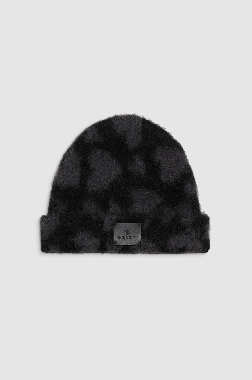 Elia Beanie - Grey Leopard View 1