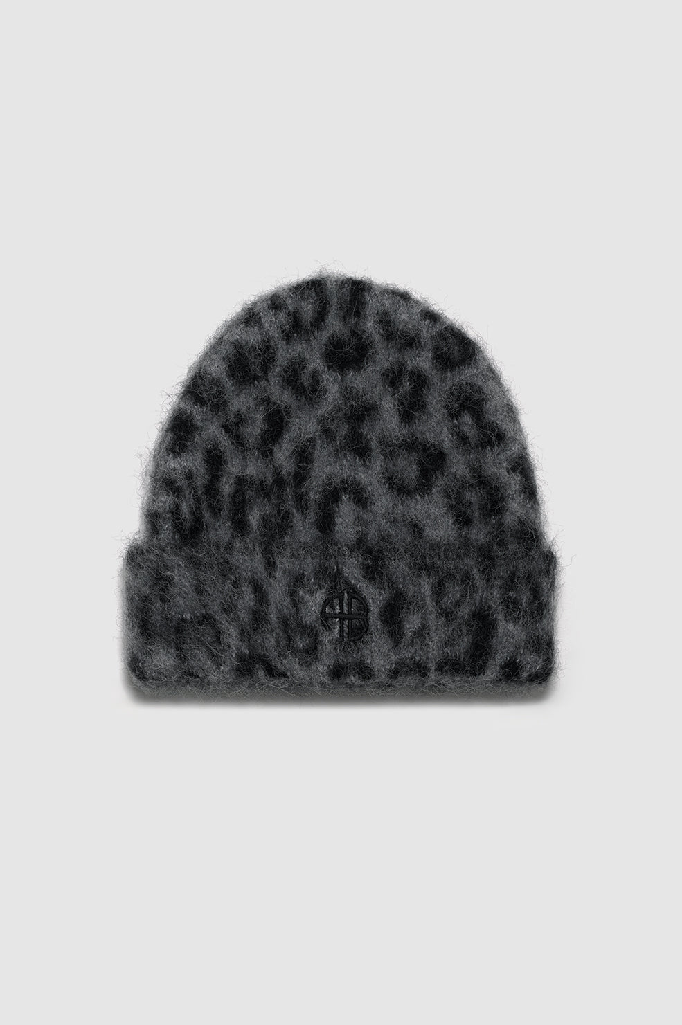 Elia Beanie - Grey Leopard View 1