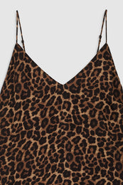 ANINE BING Ellen Top - Black And Brown Leopard - detail view