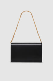 ANINE BING Elly Clutch - High-Shine Black