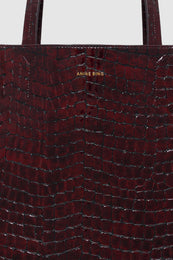 ANINE BING Elly Tote - Burgundy Embossed