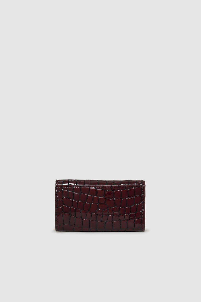 ANINE BING Elly Wallet - Burgundy Embossed