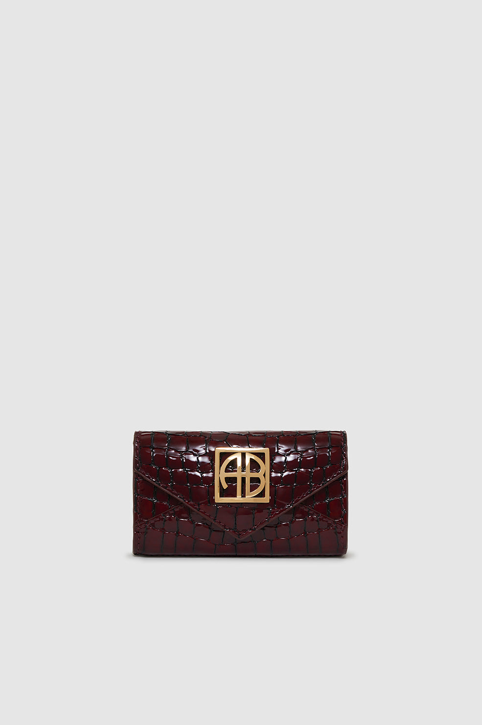 ANINE BING Elly Wallet - Burgundy Embossed